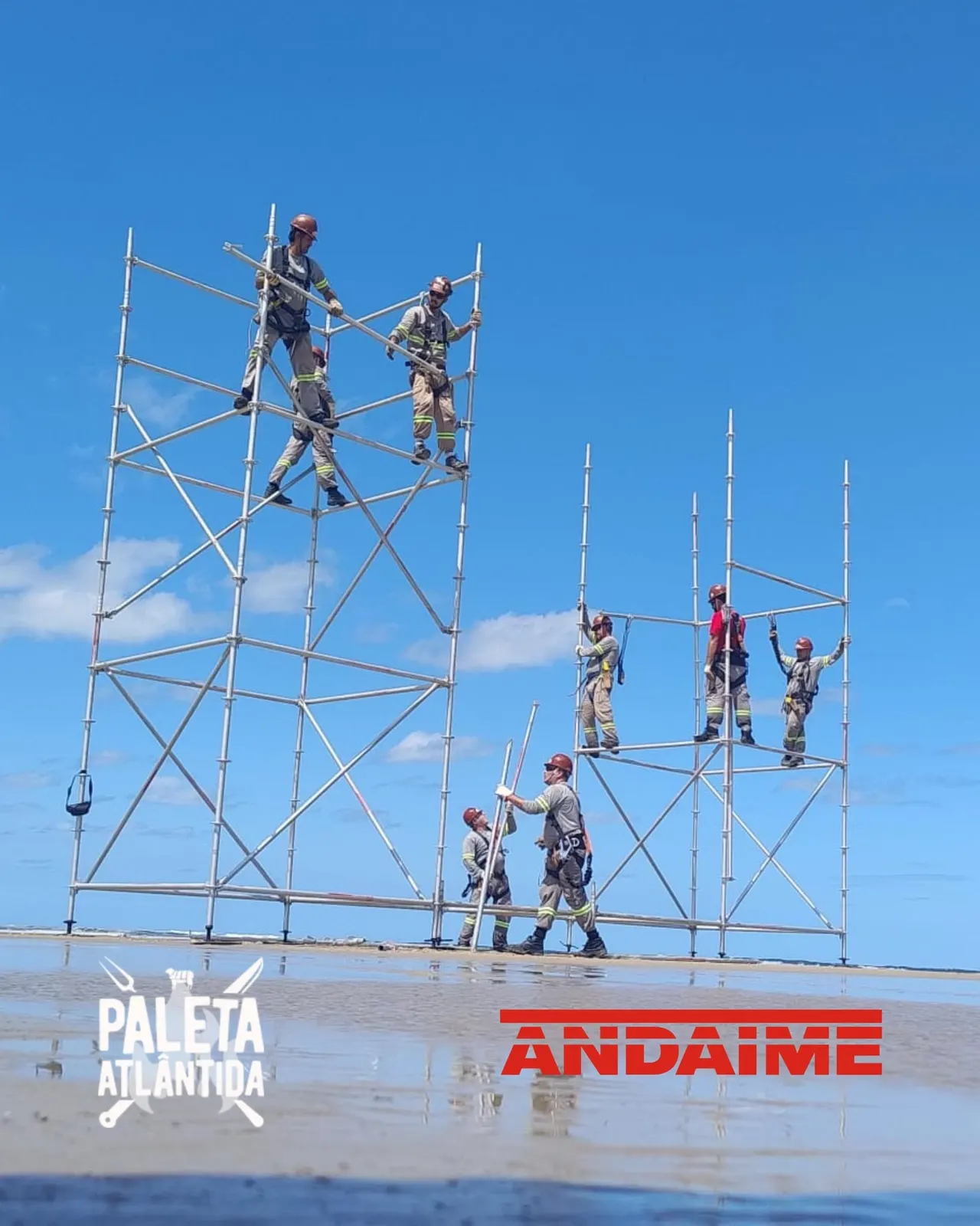 Plataforma de acesso para estrutura de show